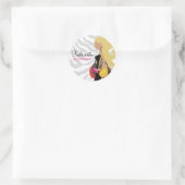 311 Blonde Fashionista Purses Zebra Runder Aufkleber (Tasche)
