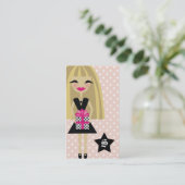 311-BLONDE/STAR/GIFT VISITENKARTE (Stehend Vorderseite)