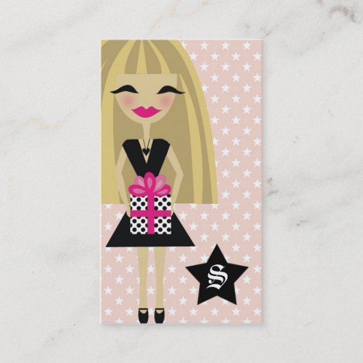 311-BLONDE/STAR/GIFT VISITENKARTE (Vorderseite)