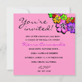 311 Blume Dusche Lei Einladung Rosa (Rückseite)