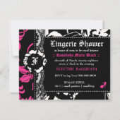 311 BLUME FLAUNT PINK INVITATION EINLADUNG (Rückseite)