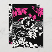 311 BLUME FLAUNT PINK INVITATION EINLADUNG (Vorne/Hinten)