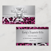 311 Bogen-licious Pink-Leopard Visitenkarte (Vorne/Hinten)
