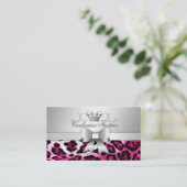 311 Bogen-licious Pink-Leopard Visitenkarte (Stehend Vorderseite)