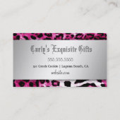 311 Bogen-licious Pink-Leopard Visitenkarte (Rückseite)