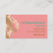 311 Boho Solenoid-Pfirsich-Wellness-Center, Salon Visitenkarte (Rückseite)