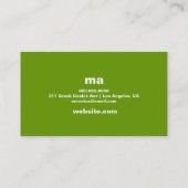 311-Bolly Simplistic| Grün Visitenkarte (Rückseite)