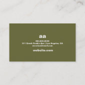 311-Bolly Simplistic| Moos Visitenkarte (Rückseite)
