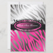 311 Bonbon 16 C'est Luxueux | Pinkzebra-| Einladung (Vorderseite)