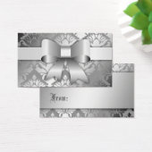311-Bow-licious Silver Christmas Hang Tag (Schreibtisch)