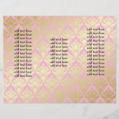 311 Broschüre "Pink Platter Gold Damask" (Rückseite)