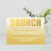 311 Brunch Weil Mimosa Orange Ombre Einladung (Stehend Vorderseite)