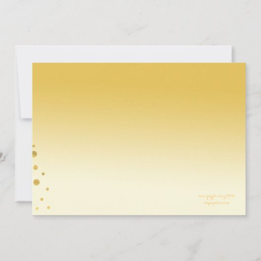 311 Brunch Weil Mimosa Orange Ombre Einladung (Rückseite)