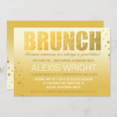 311 Brunch Weil Mimosa Orange Ombre Einladung (Vorne/Hinten)
