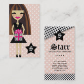 311-BRUNETTE/STAR/GIFT VISITENKARTE (Vorne/Hinten)