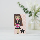 311-BRUNETTE/STAR/GIFT VISITENKARTE (Stehend Vorderseite)
