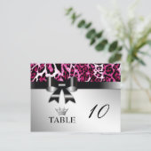 311 Buglicious, Hot-Pink-Leopard-Tischkarte Postkarte (Stehend Vorderseite)