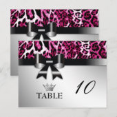 311 Buglicious, Hot-Pink-Leopard-Tischkarte Postkarte (Vorne/Hinten)