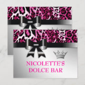 311 Buglicious, Hot-Pink-Leopard-Tischkarte Postkarte (Vorne/Hinten)