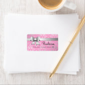 311 Buglicious Silver Label Dazzling Damask Pink Adressaufkleber (Insitu)