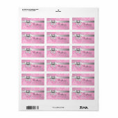 311 Buglicious Silver Label Dazzling Damask Pink Adressaufkleber (Vorne)