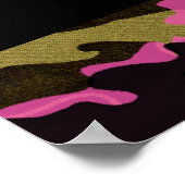311 Camouflage Star Pink Banner Poster (Ecke)