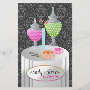 311-Candy Caterer   Grau Damask Flyer