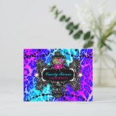 311 Candy Wonderland Leopard Postkarte (Stehend Vorderseite)