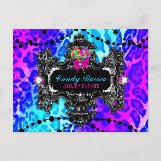 311 Candy Wonderland Leopard Postkarte (Vorderseite)