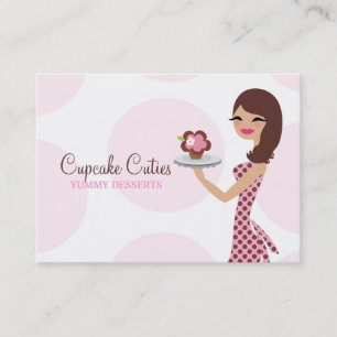 311 Carlie die Kuchen-Süsse brünettes BusinessCa Visitenkarte