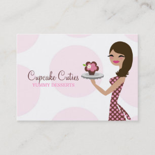 311 Carlie die Kuchen-Süsse brünettes BusinessCa Visitenkarte