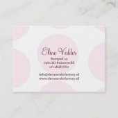 311 Carlie die Kuchen-Süsse brünettes BusinessCard Visitenkarte (Rückseite)