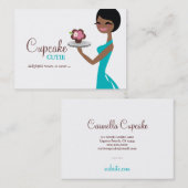 311 Carmella das Kuchen-Süsse-Geschenkboxen-Blau Visitenkarte (Vorne/Hinten)