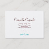 311 Carmella das Kuchen-Süsse-Geschenkboxen-Blau Visitenkarte (Rückseite)