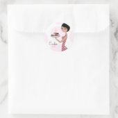 311-Carmella die Süsse Cookie Feuerzeug 2 Aufklebe Runder Aufkleber (Tasche)