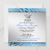 311-C'est Luxueux | heißes Momma rosa Baby Zebra-| Einladung (Rückseite)