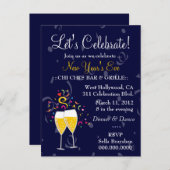 311-CHAMPAGNE-FEIERSCHLAG EINLADUNGSPOSTKARTE (Vorne/Hinten)