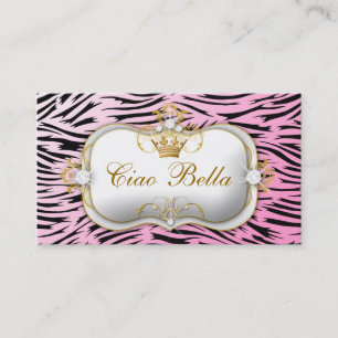 311 Ciao Bella angesagtes Zebra-Rosa Visitenkarte