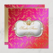 311 Ciao Bella Golden Cherry Cake Kiss Einladung (Vorne/Hinten)