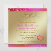 311 Ciao Bella Golden Cherry Cake Kiss Einladung (Rückseite)