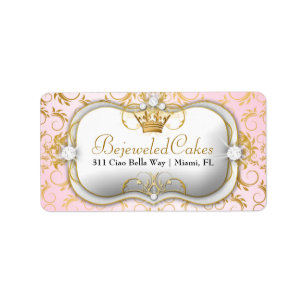 311 Ciao Bella Golden Divine Pink Adressaufkleber