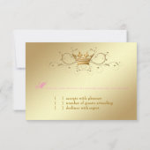 311 Ciao Bella Golden Divine Pink Babydusche RSVP Karte (Rückseite)