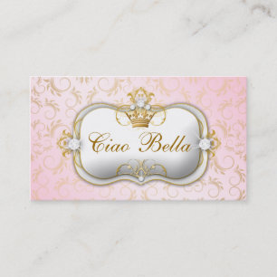 311-Ciao Bella goldene göttliche rosa Lochkarte Treuekarte