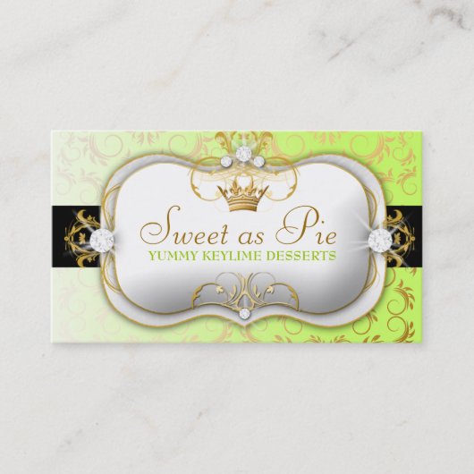 311-Ciao Bella goldenes göttliches Keylime Visitenkarte (Vorderseite)