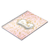 311 Ciao Bella goldenes göttliches Rosa Notizblock (Linke Seite)