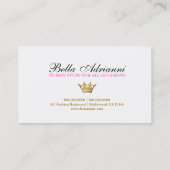 311 Ciao Bella goldenes göttliches ROSA ROSA Visitenkarte (Rückseite)