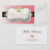 311-Ciao Bella goldenes göttliches Rosa Visitenkarte (Vorne/Hinten)