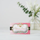 311-Ciao Bella goldenes göttliches Rosa Visitenkarte (Stehend Vorderseite)