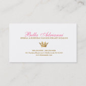 311 Ciao Bella goldenes göttliches Rosa Visitenkarte (Rückseite)