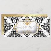311 Ciao Bella Lovey Dovey Damask Hochzeitsprogram Programm (Vorne/Hinten)